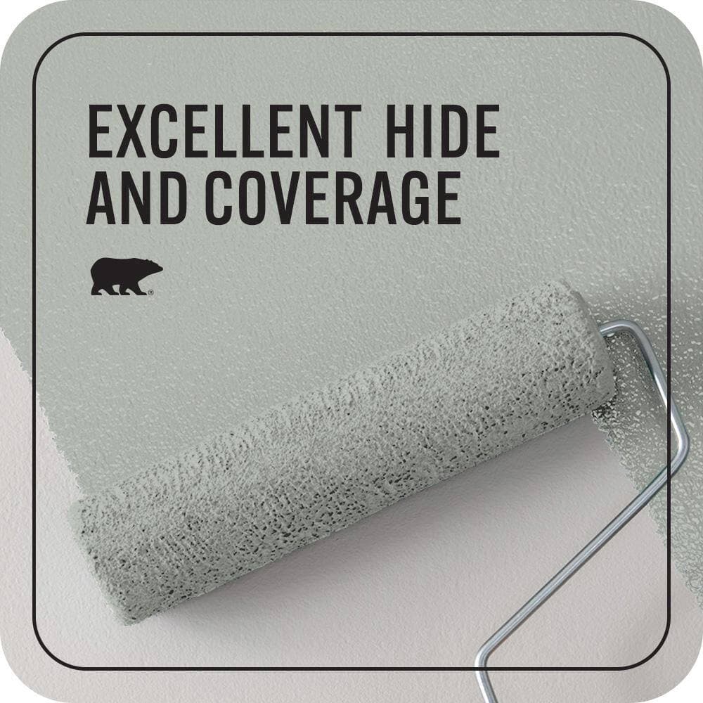 BEHR PREMIUM PLUS 1 qt. Home Decorators #HDC-AC-21 Keystone Gray Flat EcoMix Plant-Based Interior Paint & Primer (2)