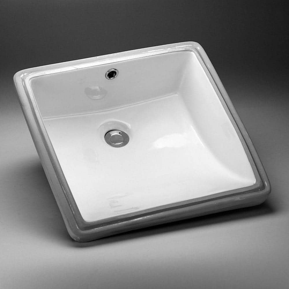 16 GAUGE SINKS 17-in. x 17- in . Ceramic Bathroom Undermount Sink In White CUPC 16GS-36854 (2)