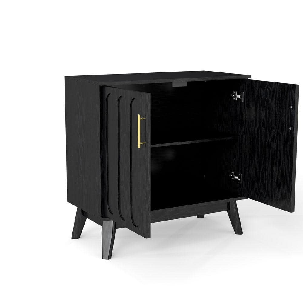 COWLOWN 31.5 in. W x 15.75 in. D x 31.5 in. H Bathroom Black Linen Cabinet (1)