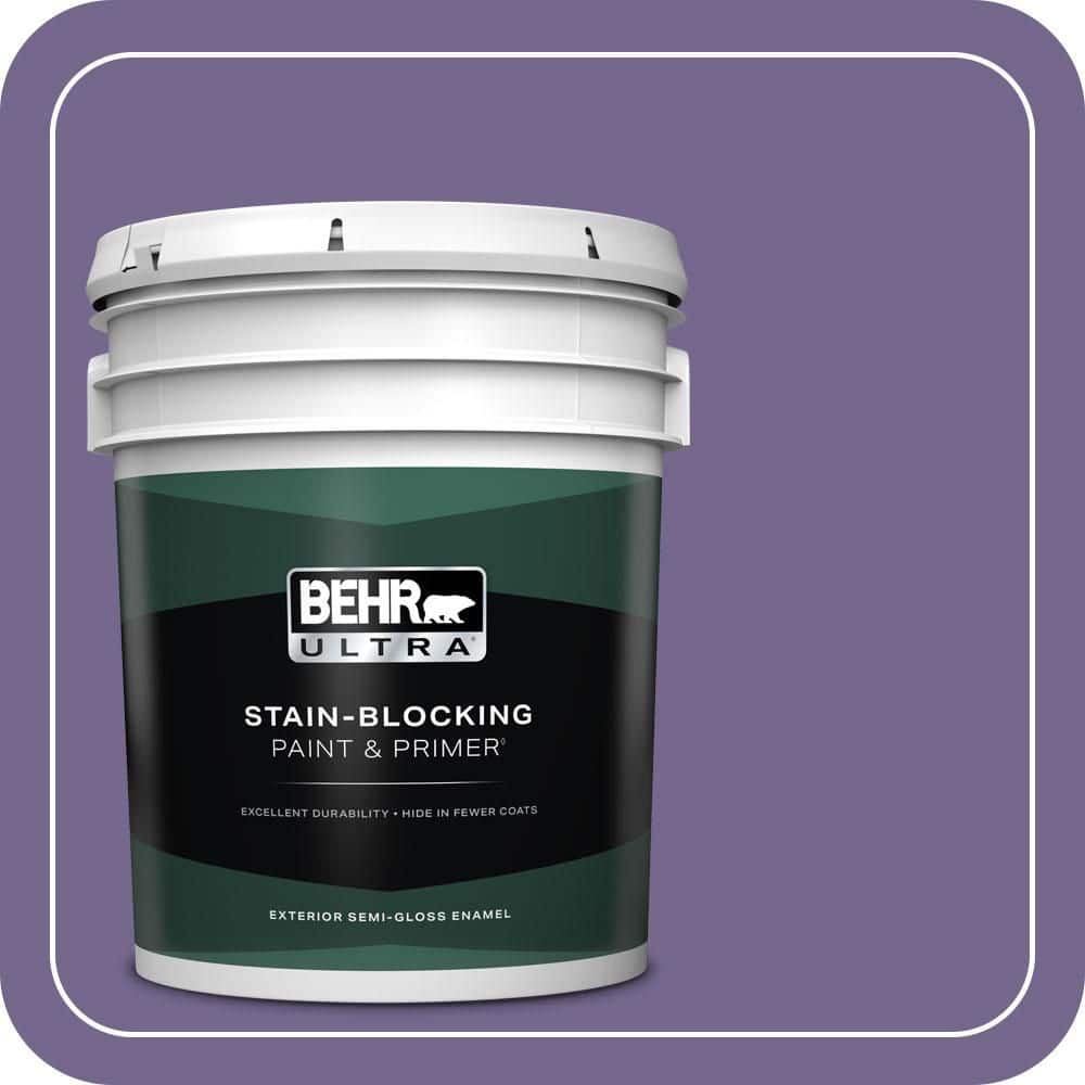 BEHR ULTRA 5 gal. #MQ5-41 Violet Vixen Semi-Gloss Enamel Exterior Paint & Primer
