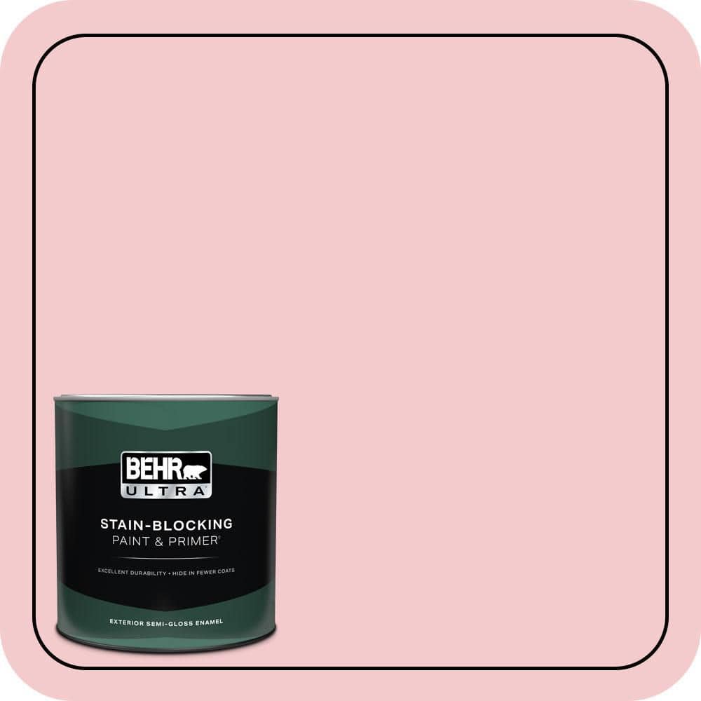 BEHR ULTRA 1 qt. #P160-1 Angel Kiss Semi-Gloss Enamel Exterior Paint & Primer