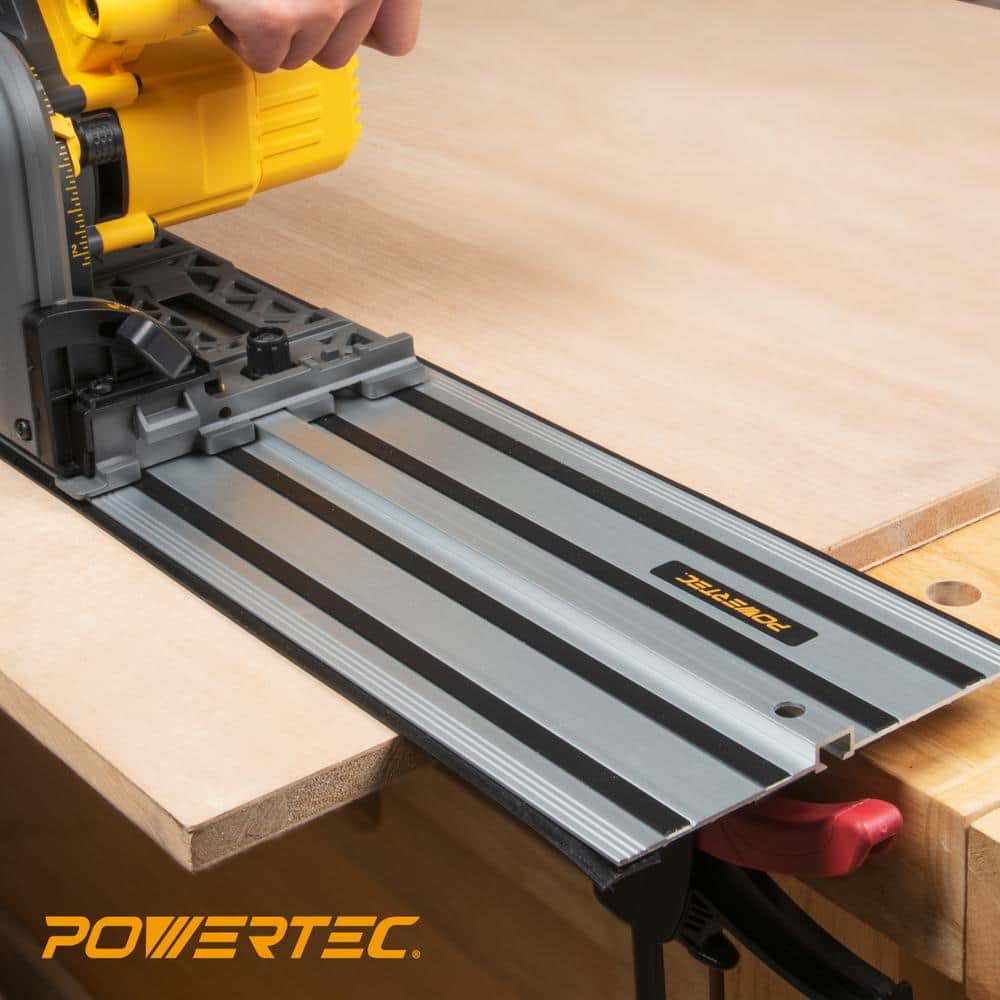 ‎POWERTEC 110 in. Track Saw Guide Rail Connector Set for DeWalt Track Saws,Includes 2x55 in. Guided Rails and Guide Rail Connector (2)