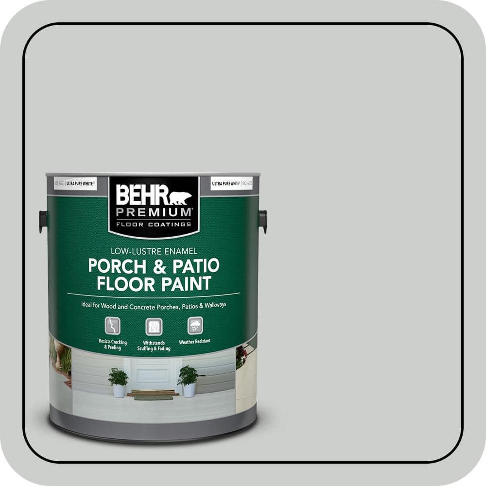 BEHR PREMIUM 1 gal. #N460-2 Planetary Silver Low-Lustre Enamel Interior/Exterior Porch and Patio Floor Paint (1)
