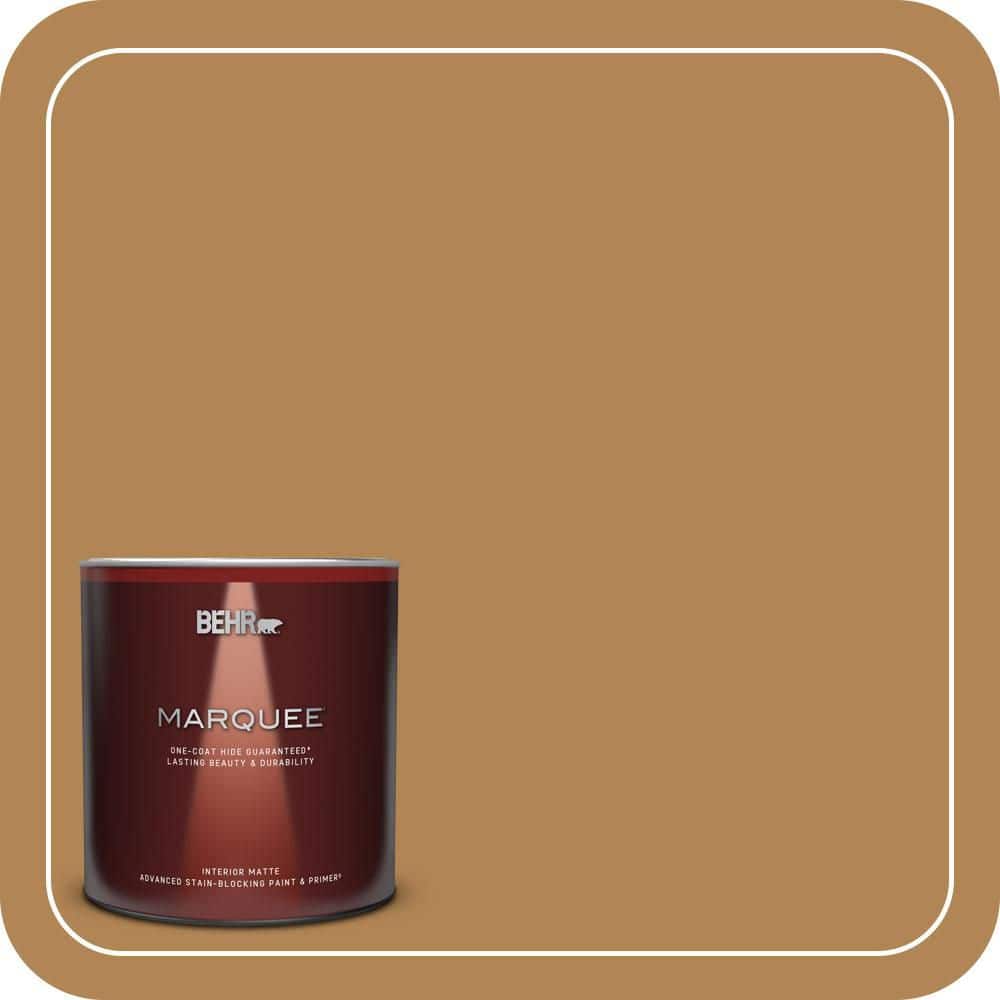 BEHR MARQUEE 1 qt. #S290-6 Golden Rice Matte Interior Paint & Primer