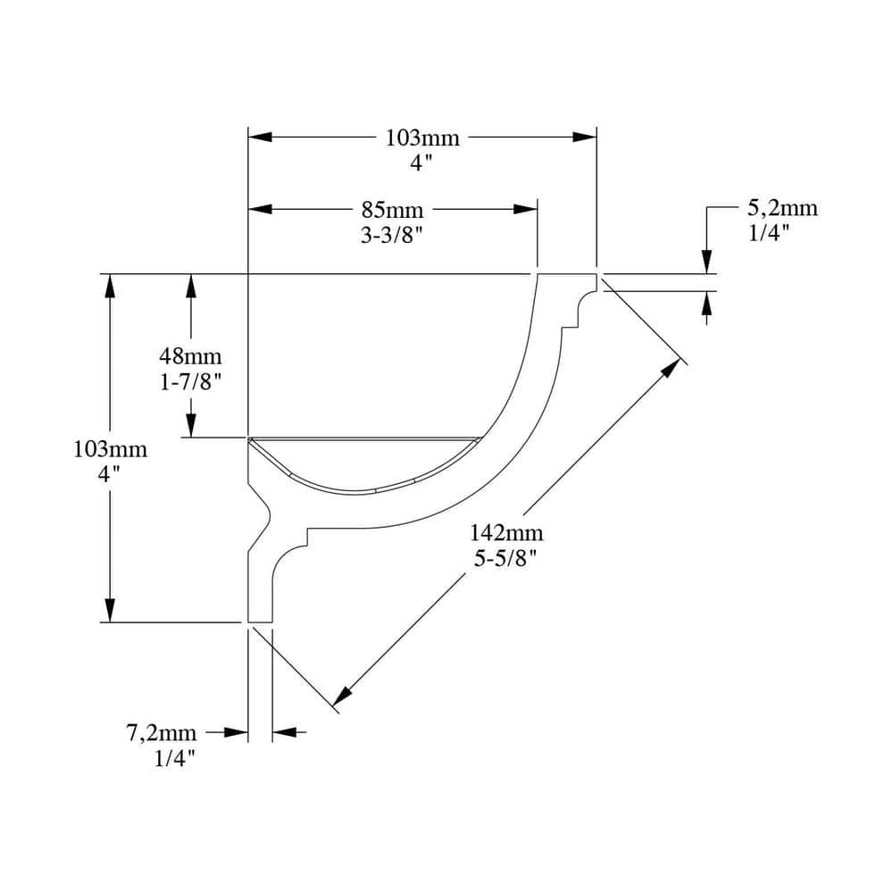 ORAC DECOR 4 in. x 4 in. x 78-3/4 in. Primed White Plain Polyurethane Crown Moulding (2)