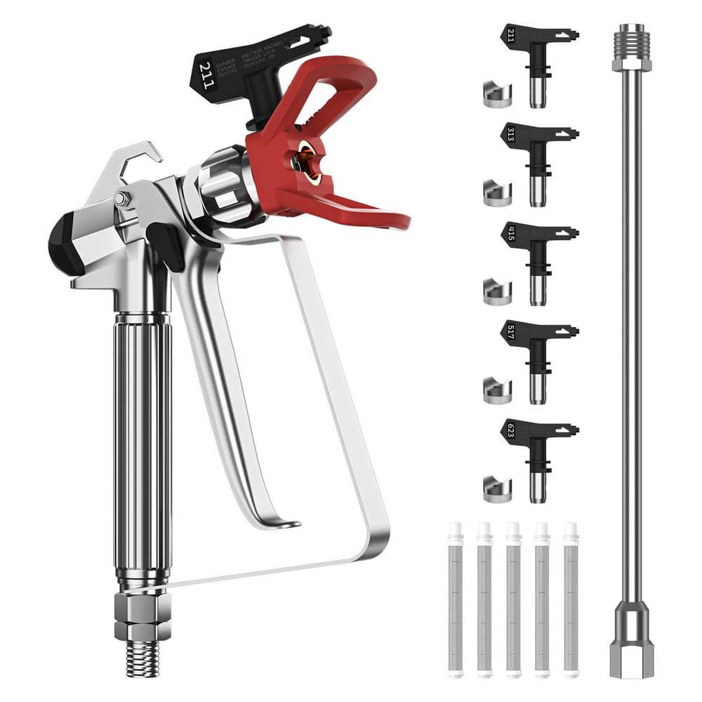 Unbranded Airless Paint Sprayer 3600 PSI Spray Gun Kit with Hose, Extension Pole, Spray Tips and Filters Included