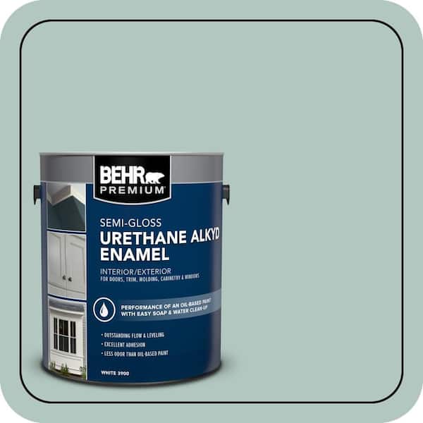 BEHR PREMIUM 1 gal. #S430-2 Fresh Tone Urethane Alkyd Semi-Gloss Enamel Interior/Exterior Paint (2)