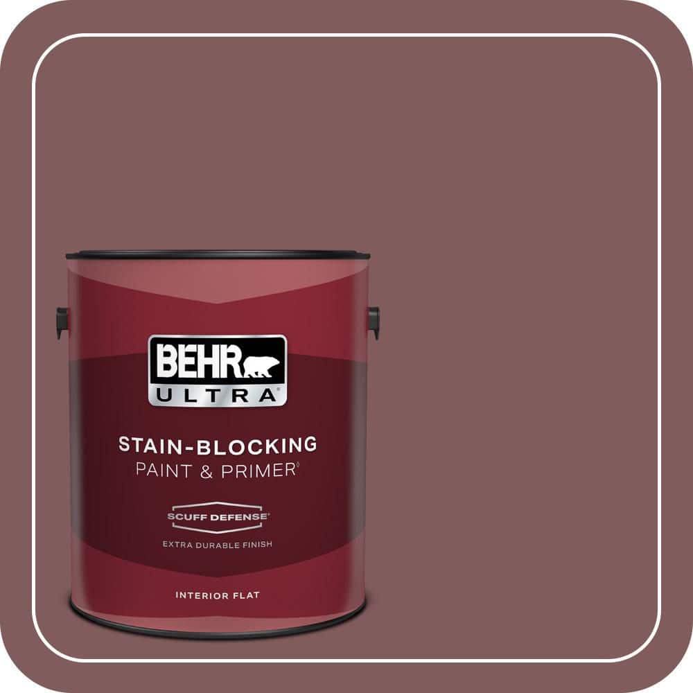 BEHR ULTRA 1 gal. #140F-6 Book Binder Extra Durable Flat Interior Paint & Primer (2)