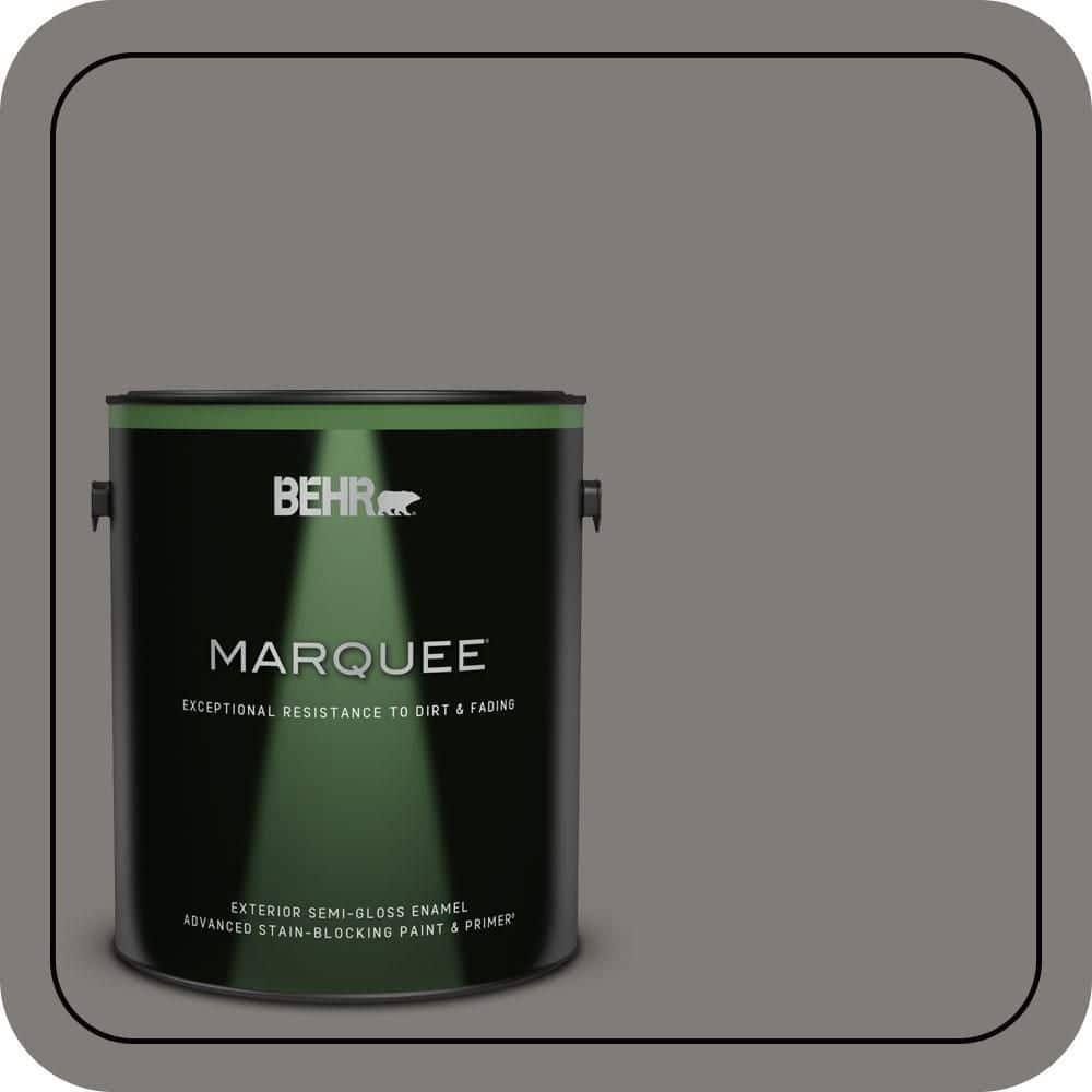 BEHR MARQUEE 1 gal. #PPU24-21 Greyhound Semi-Gloss Enamel Exterior Paint & Primer (1)