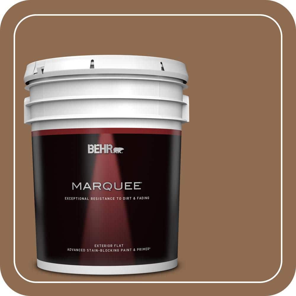 BEHR MARQUEE 5 gal. #N250-6 Split Rail Flat Exterior Paint & Primer
