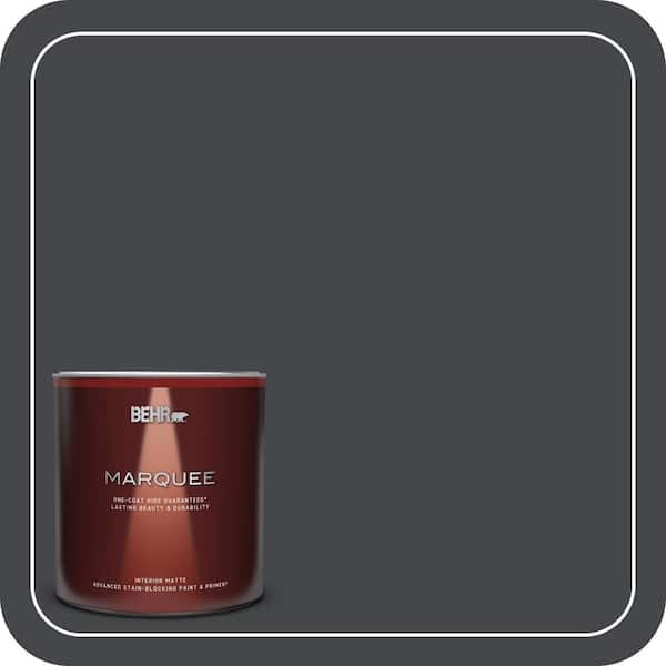 BEHR MARQUEE 1 qt. #PPU26-23A Dark Secret Matte Interior Paint & Primer (2)