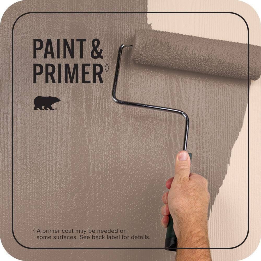 BEHR PREMIUM PLUS 5 gal. #N190-5 Frontier Brown Satin Enamel Exterior Paint & Primer (3)