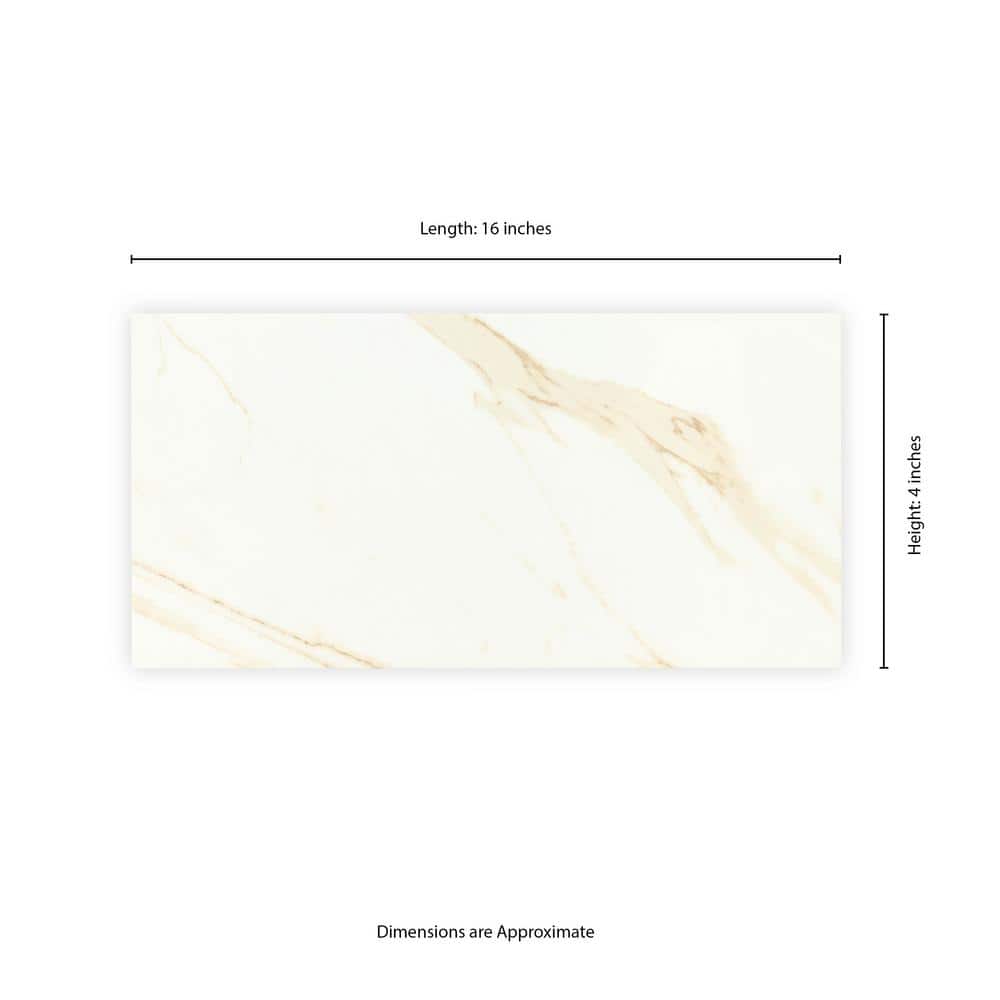 MSI Yosemite White 16 in. x 32 in. Polished Porcelain Floor and Wall Tile (3.55 sq. ft./Each) (4)