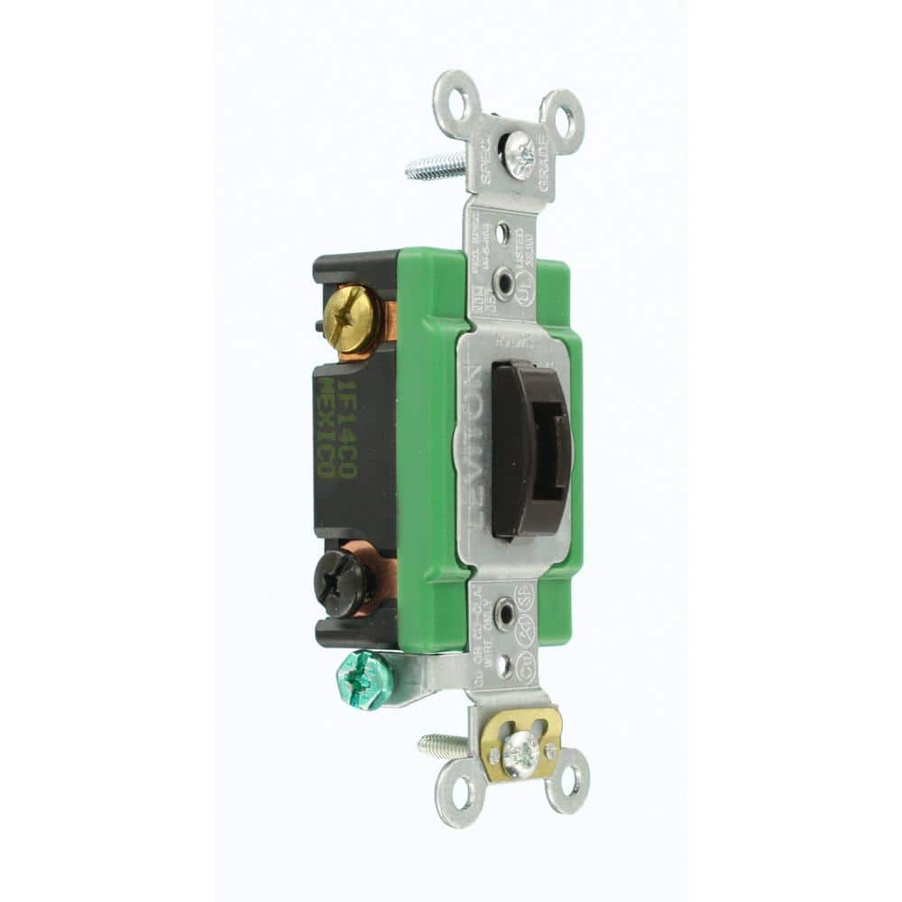 Leviton 30 Amp Industrial Grade Heavy Duty Double-Pole Locking Switch, Brown 3032-2L (2)