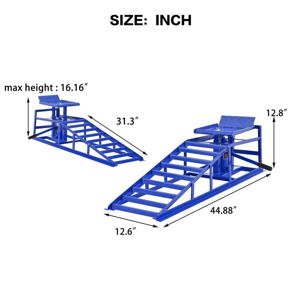maocao hoom 5 Ton Auto Car Truck Service Ramps Lifts Garage Car Lift Hydraulic Ramps Hydraulic Lift Repair Frame Lift (2-Pack) (2)