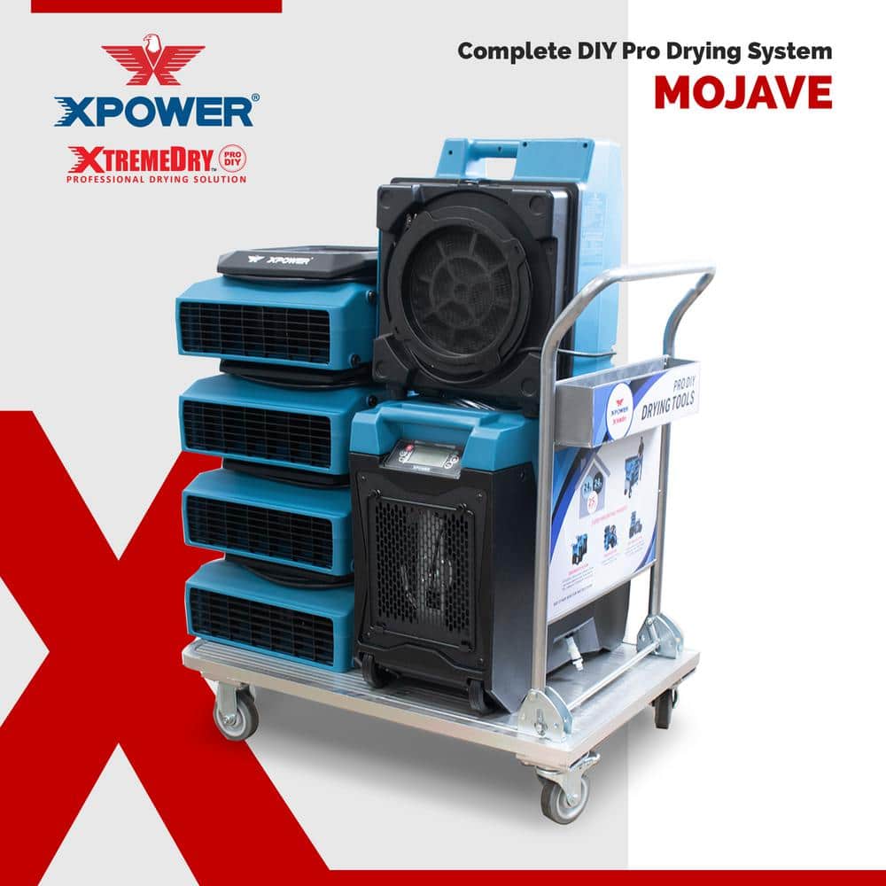 XPOWER 145-Pint LGR Dehumidifier with XTREMEDRY Mojave DIY Pro Drying Solution (3)