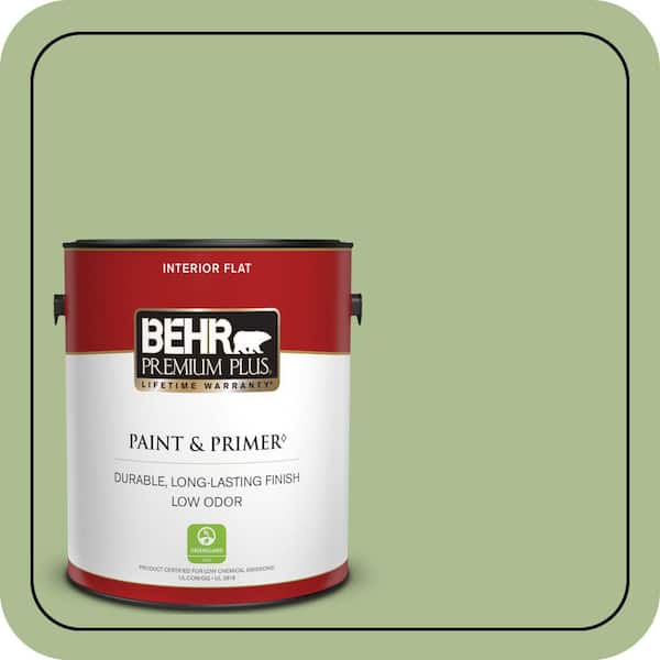 BEHR PREMIUM PLUS #M370-4 Chervil Leaves Enamel Low Odor & Primer (4)