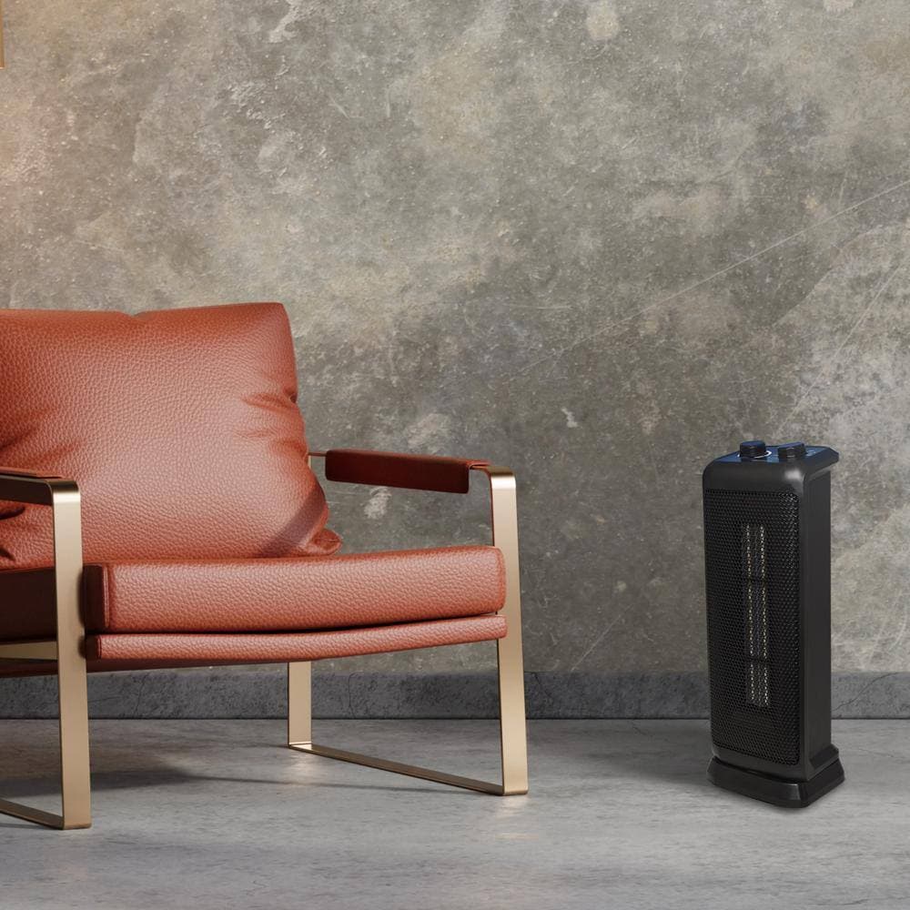 VISIONAIR 1500/750-Watt 17.75 in. Oscillating Electric Ceramic Forced Air Tower Heater (2)