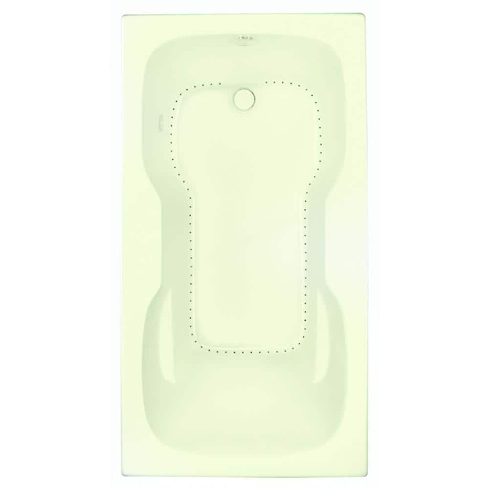 Aquatic Serenity 4 - 60 in. Rectangular Bathtub with Reversible Drain in Acrylic Drop-in DriftBath and Chromotherapy Biscuit (1)