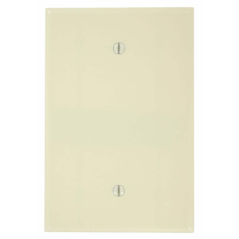 Leviton 1-Gang Ivory Blank Plate Plastic Jumbo/Oversized Wall Plate (1-Pack) 86114