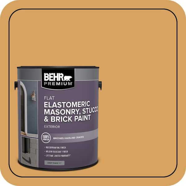 BEHR PREMIUM 1 gal. #MQ4-10 Amber Brew Elastomeric Masonry, Stucco and Brick Exterior Paint (2)
