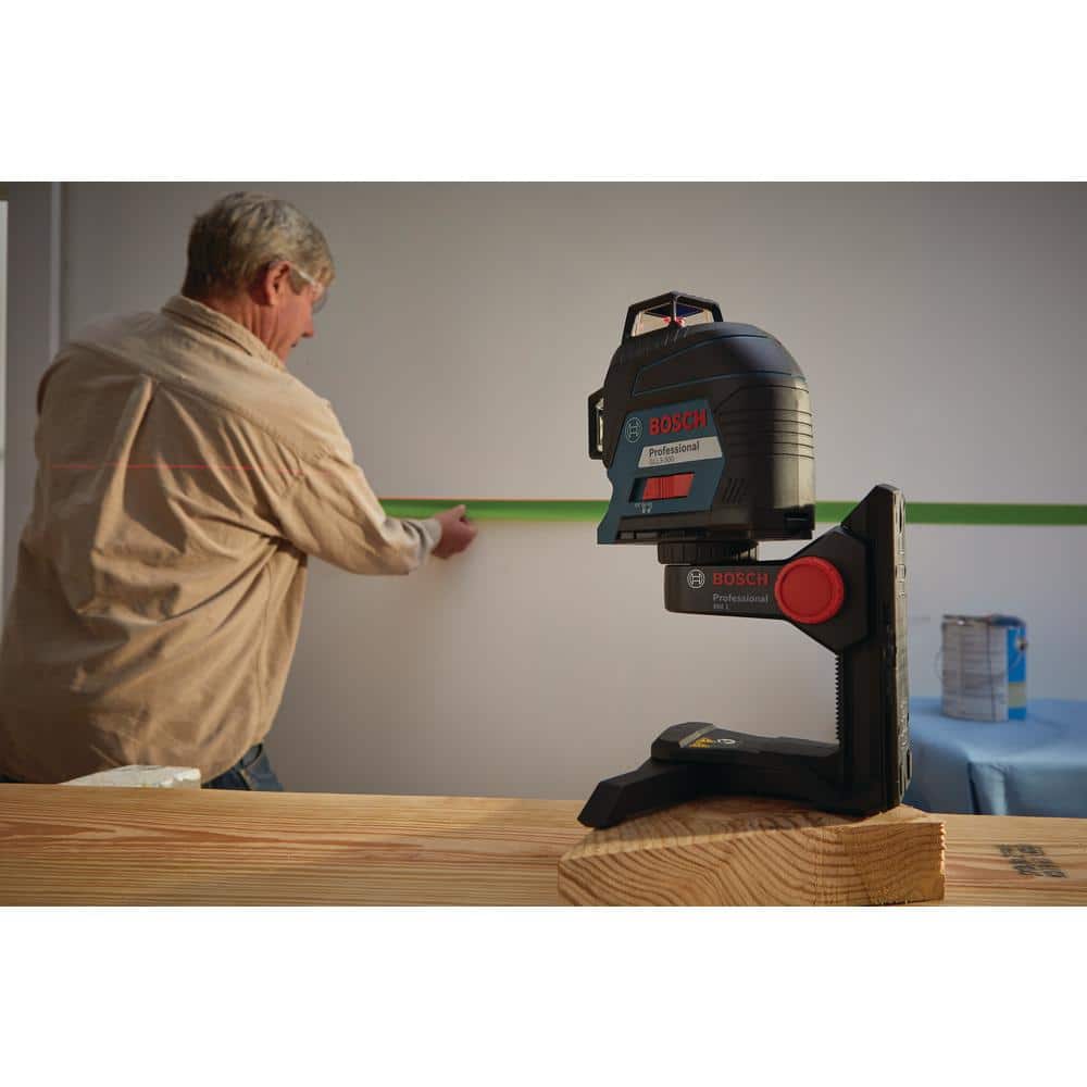 Bosch Laser Level Positioning Device with Microfine Height Adjustment and Strong Magnets includes Ceiling Clip (3)