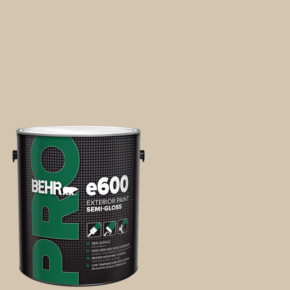 BEHR PRO 1 gal. #N300-3 Casual Khaki Semi-Gloss Acrylic Exterior Paint
