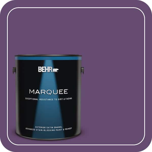 BEHR MARQUEE 1 gal. #S-G-670 Deep Violet Satin Enamel Exterior Paint & Primer (2)