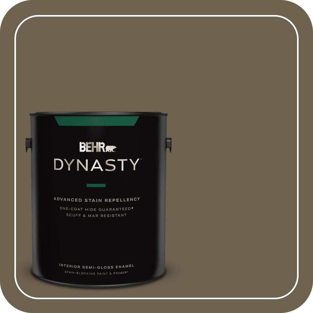 BEHR DYNASTY 1 gal. #N310-7 Classic Bronze Semi-Gloss Enamel Interior Stain-Blocking Paint & Primer