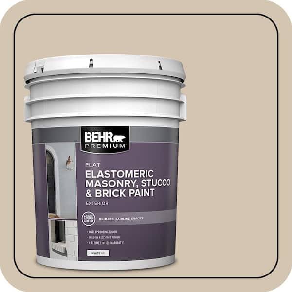 BEHR PREMIUM 5 gal. #N300-3 Casual Khaki Elastomeric Masonry, Stucco and Brick Exterior Paint (2)