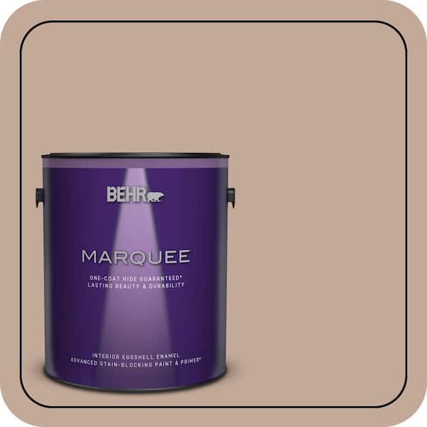 BEHR PREMIUM PLUS #760B-4 Adobe Straw Enamel Interior/Exterior Paint & Primer Color Sample (4)
