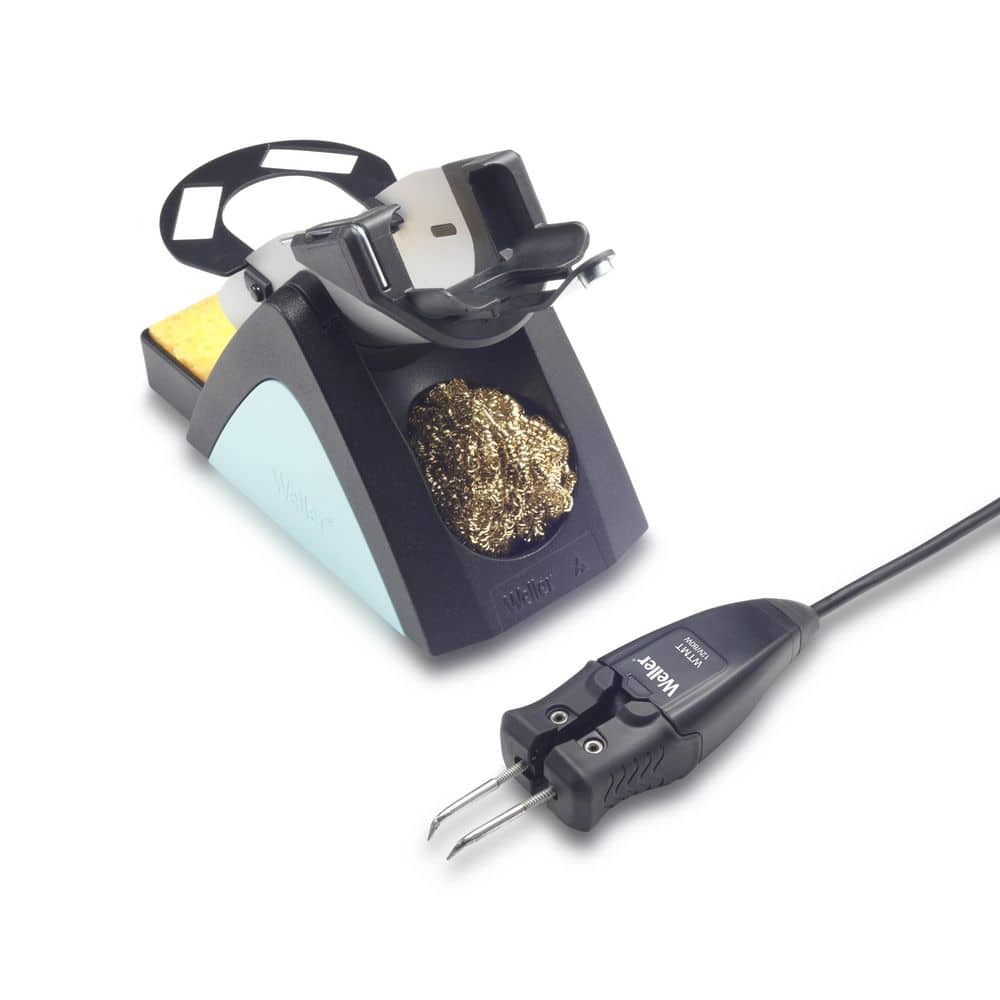 Weller Micro Soldering and Desoldering Set including WTMT Tweezers 80W/12V and Safety Rest (2-Piece) (1)