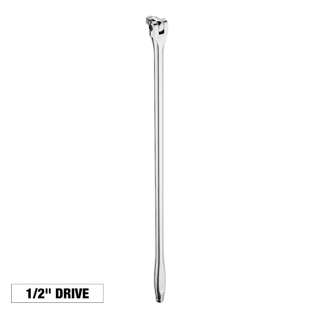 Milwaukee . Drive 24 in. Breaker Bar and 3/8 in. Drive 90-Tooth 5 in. Stubby Ratchet (2-Piece) (4)