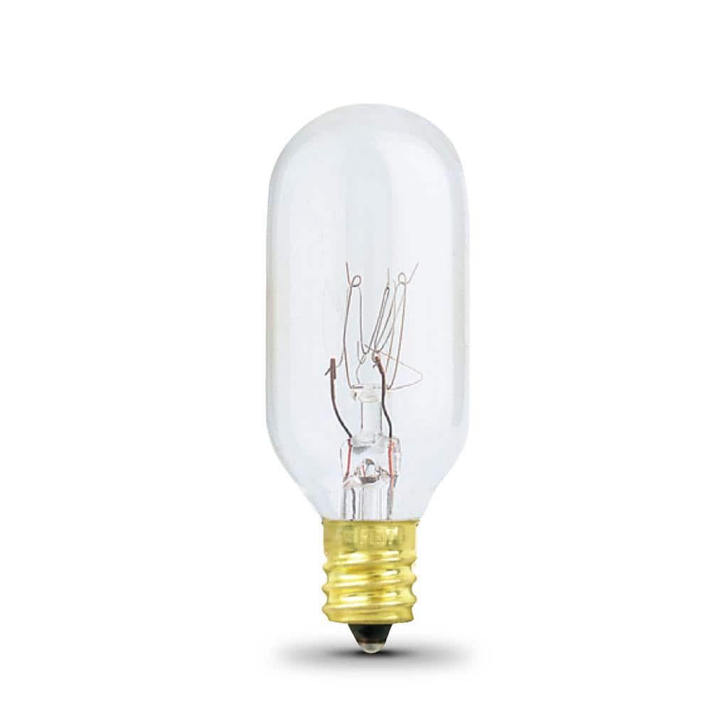 Feit Electric 40-Watt Soft White (2700K) T8 Intermediate E17 Base Dimmable Incandescent Appliance Light Bulb (2)