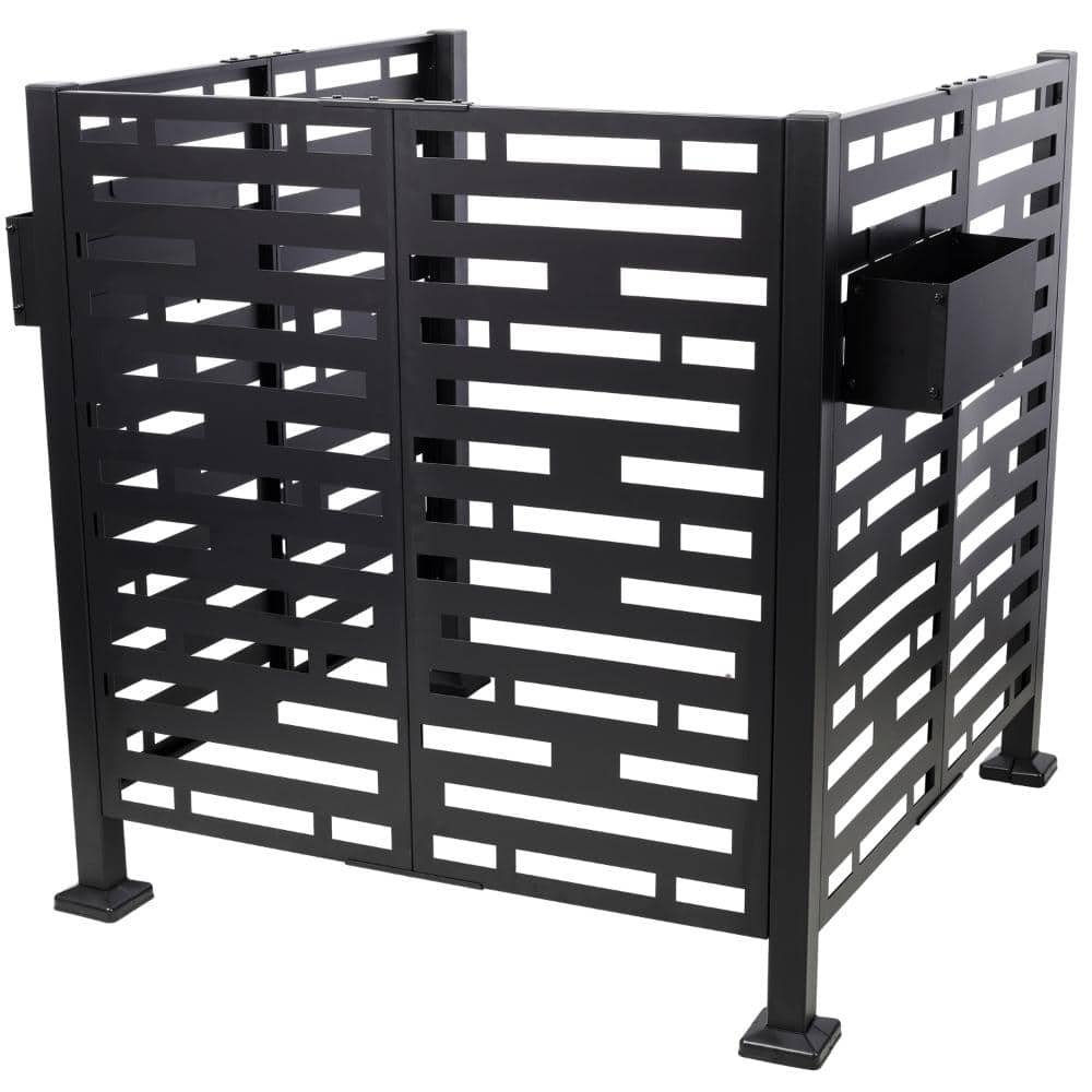 Runesay 3.5 ft. x 3.5 ft. Outdoor Metal  Air Conditioner Fence with Planter Boxes (1)