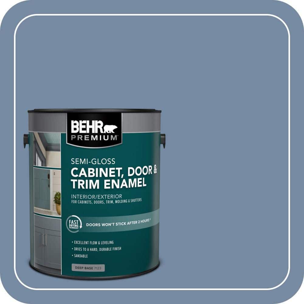 BEHR PREMIUM 1 gal. #PPU15-09 Hilo Bay Semi-Gloss Enamel Interior/Exterior Cabinet, Door & Trim Paint