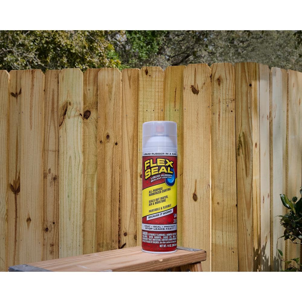 FLEX SEAL FAMILY OF PRODUCTS Flex Seal Clear 14 oz. Aerosol Liquid Rubber Sealant Coating Spray Paint (4)