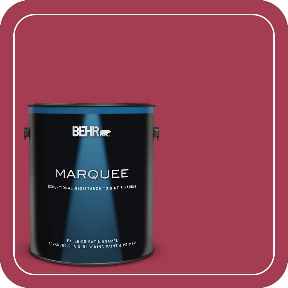 BEHR MARQUEE 1 gal. #S-G-120 Strawberry Daiquiri Satin Enamel Exterior Paint & Primer
