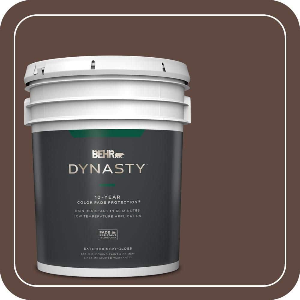 BEHR DYNASTY 5 gal. #S-G-780 Spiceberry Semi-Gloss Exterior Stain-Blocking Paint & Primer