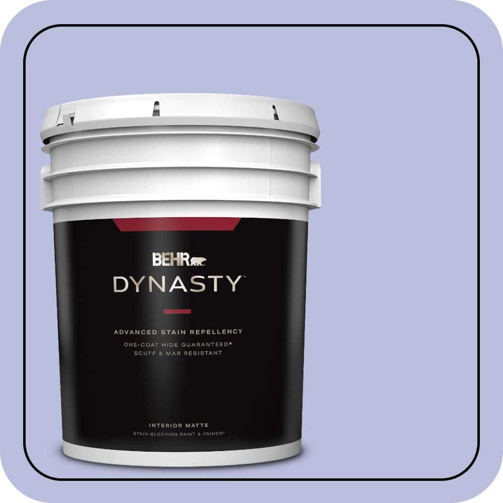 BEHR DYNASTY 5 gal. #620A-3 Rhapsody Lilac Matte Interior Stain-Blocking Paint & Primer