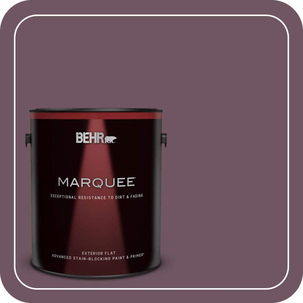 BEHR MARQUEE 1 gal. #S110-7 Exotic Eggplant Flat Exterior Paint & Primer