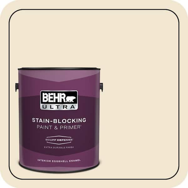 BEHR ULTRA 1 gal. #S310-1 Writing Paper Extra Durable Eggshell Enamel Interior Paint & Primer (2)