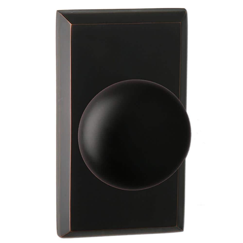 DELANEY HARDWARE Bravura Macon 906G-1 Passage (Hall/Closet) Knob Oil Rubbed Bronze w/ Round Trim (1)