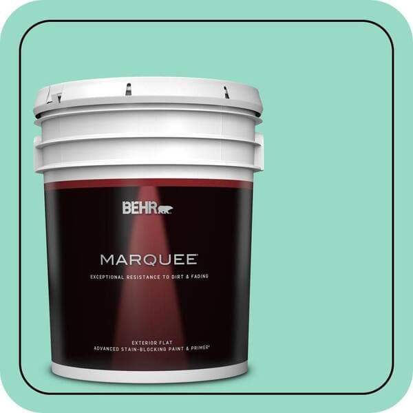 BEHR MARQUEE 5 gal. #MQ4-17 Pageant Green Flat Exterior Paint & Primer (2)