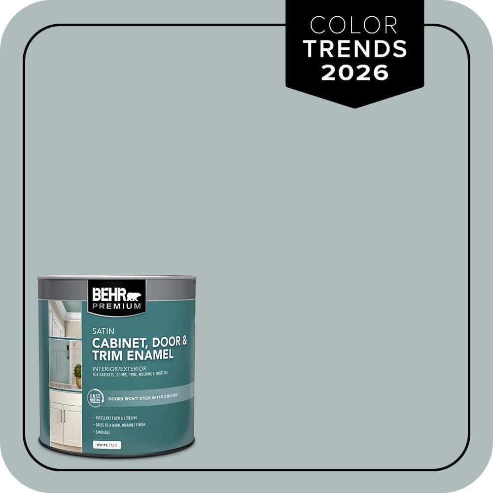 BEHR PREMIUM 1 qt. #HDC-CT-26 Watery Satin Enamel Interior/Exterior Cabinet, Door & Trim Paint (1)