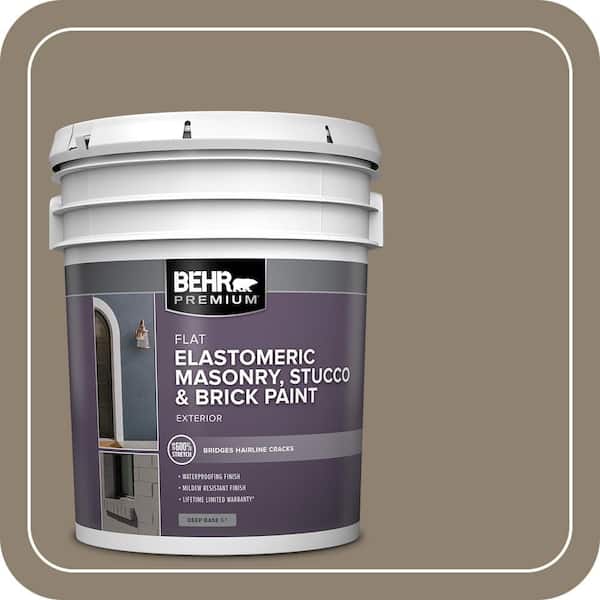 BEHR PREMIUM 5 gal. #MS-53 Woodstock Green Elastomeric Masonry, Stucco and Brick Exterior Paint (2)