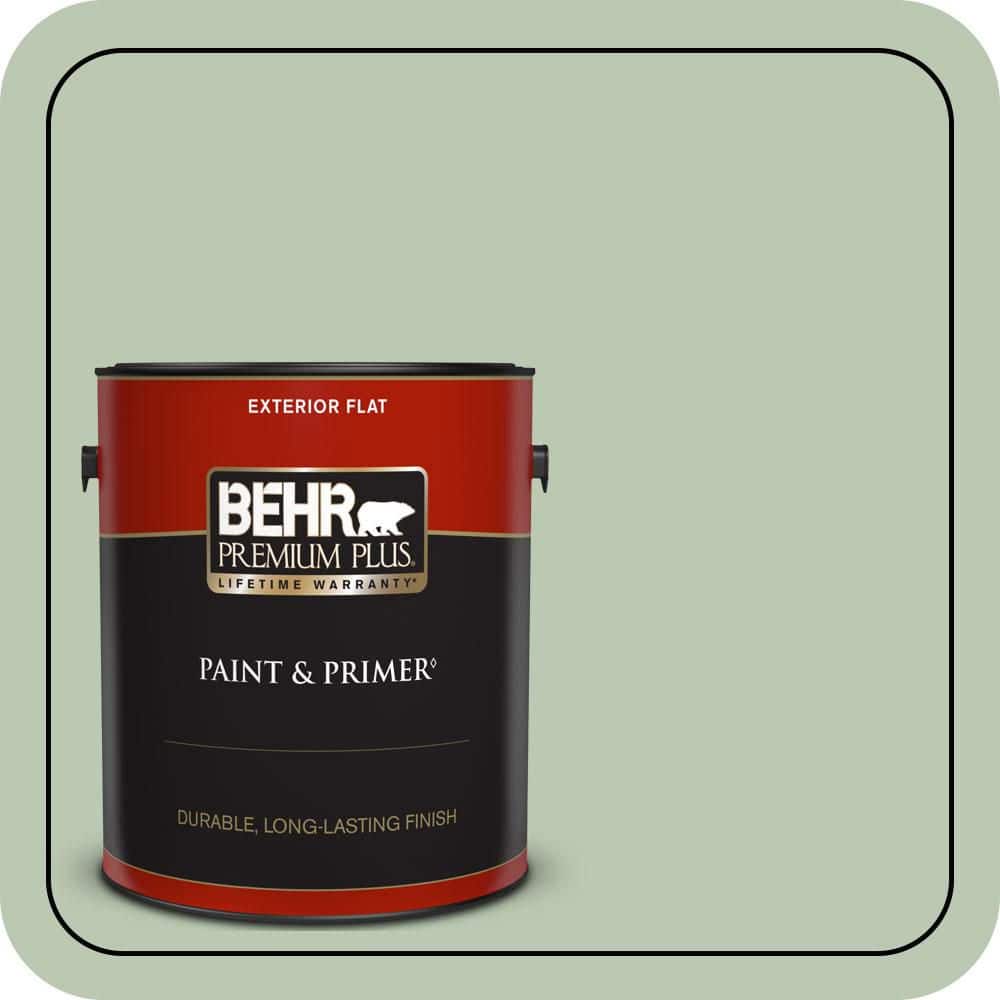 BEHR PREMIUM PLUS 1 gal. #MQ6-45 Composed Flat Exterior Paint & Primer