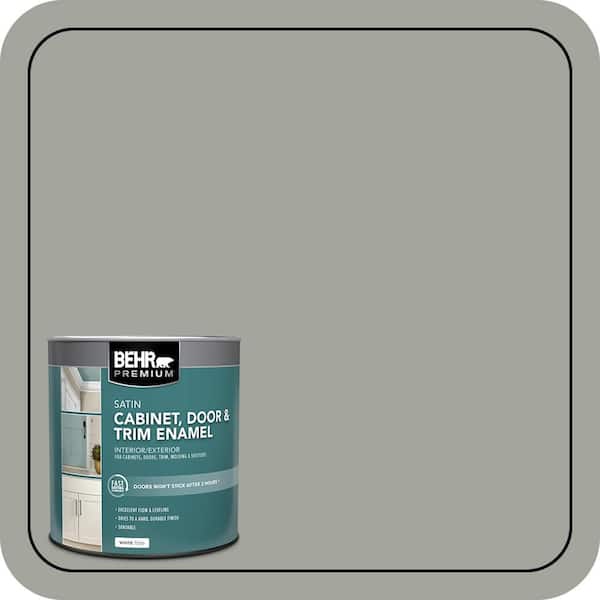 BEHR PREMIUM 1 qt. #N380-4 Strong Winds Satin Enamel Interior/Exterior Cabinet, Door & Trim Paint (2)