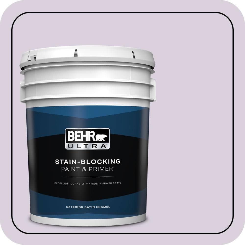 BEHR ULTRA 5 gal. #S100-1 Spring Bouquet Satin Enamel Exterior Paint & Primer
