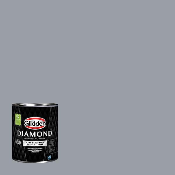 Glidden Diamond 1 qt. PPG0993-4 Gray Suit Flat Interior Paint with Primer (2)